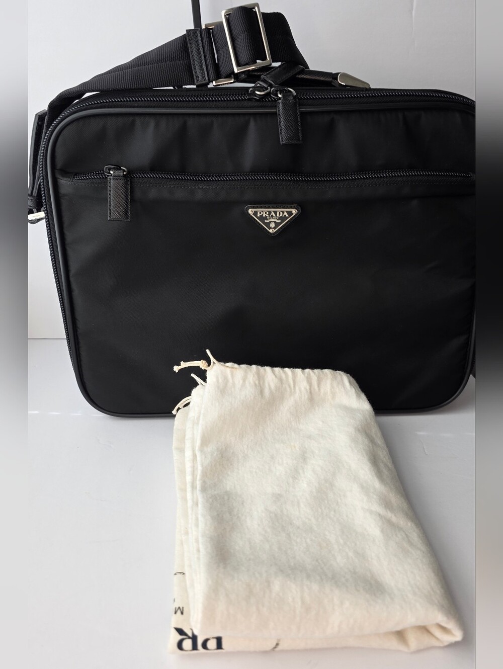 Authentic Prada Black Nylon 2-Way Briefcase/Laptop Bag - Picture 2 of 16
